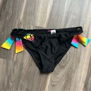 Y2K Bikini Bottom with Splash Design
